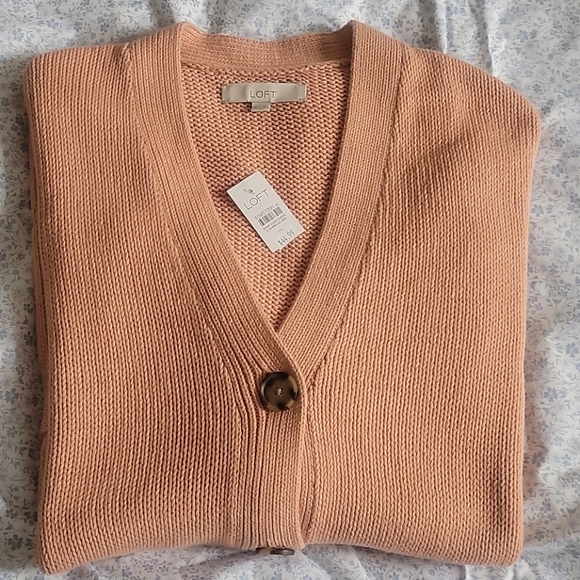 BRAND NEW Loft Peach color sweater size XL - Picture 2 of 4